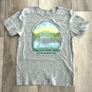 PacSun Gray Graphic New York Baby Tee Size Small